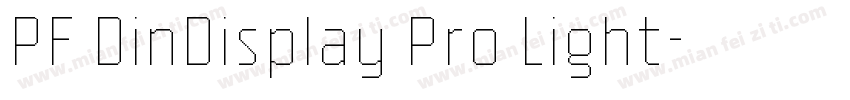 PF DinDisplay Pro Light字体转换